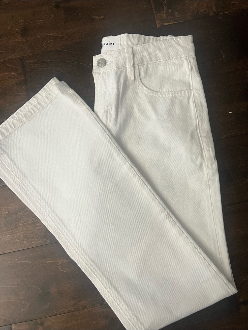 Frame Denim White Boot Cut Jeans